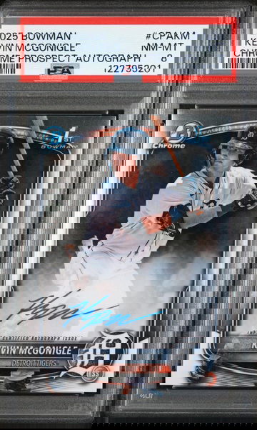 2025 Bowman #CPAKM Kevin McGonigle Chrome Prospect Autograph Auto PSA 8