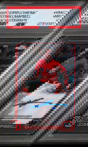 2025 Topps Chrome Rookie Autograph Kristian Campbell #RAKC PSA 9