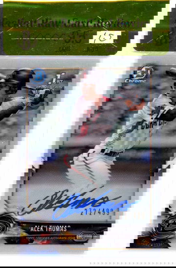 ALEK THOMAS 2018 Bowman Chrome REFRACTOR RC Auto Autograph /499 BGS 9.5 Gem RCR