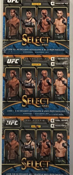 3X 2021 RANINI SELECT UFC HOBBY H2 BOX - SUPPORT A LOCAL CARD SHOP!