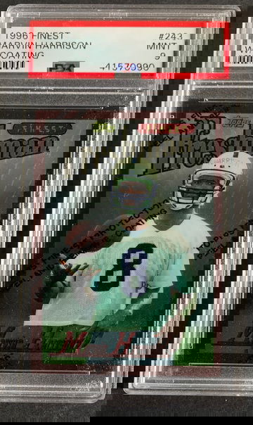1996 Topps Finest HOF Marvin Harrison RC #243 PSA 9 Mint