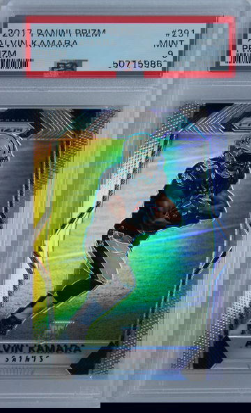2017 Panini Prizm Alvin Kamara #291 Silver Rookie Card RC PSA 9 Mint