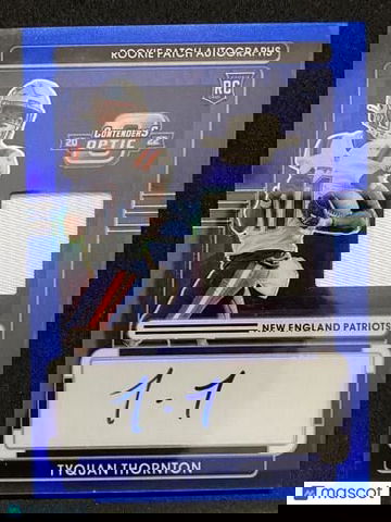2022 Panini Contenders Optic Tyquan Thornton Rookie Patch Autographs Blue /50