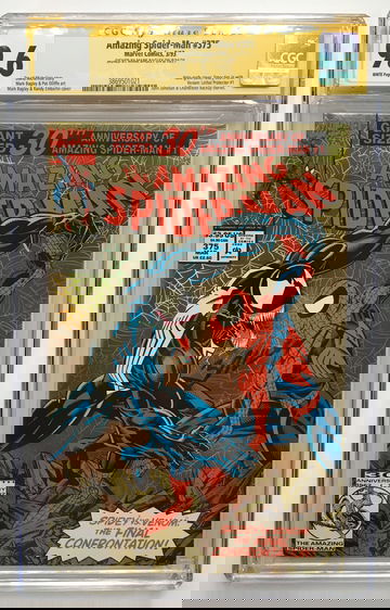 AMAZING SPIDER-MAN #375 CGC Verified  9.6 SIGNED BY MARK BAGLEY  1st ANNE  WEYING FREE S/H.