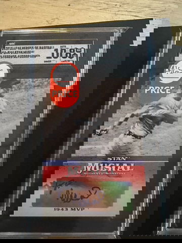 2015 LEAF heros of baseball MA-SM4 STAN MUSIAL milestone auto SGC 8 SGC 10 AUTO