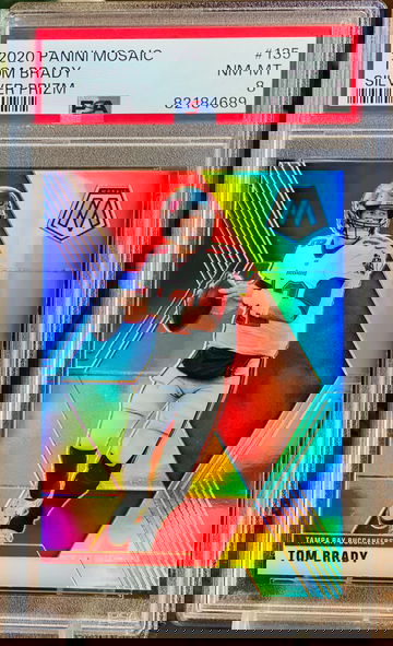 2020 Tom Brady Silver Prizm PSA 8 Panini Mosaic 