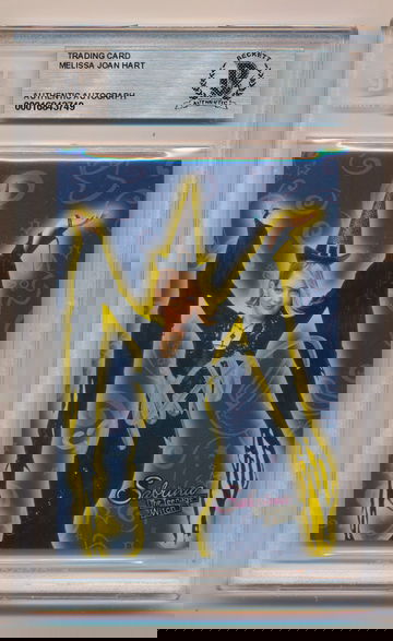 1999 Dart Sabrina Promo Melissa Joan Hart Signed Autograph Beckett Crisp Silver Sharpie