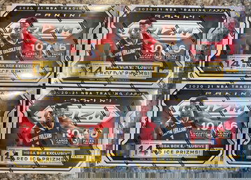 (4) 2020-2021 Panini Prizm Mega Box Lot Target Red Ice