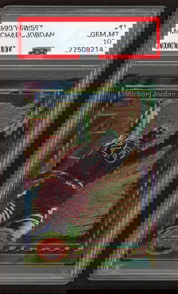 1993 Michael Jordan Topps Finest #1 PSA 10 Gem MInt
