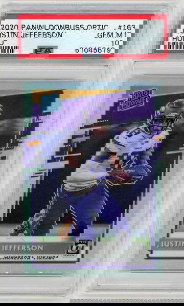 JUSTIN JEFFERSON 2020 Panini Donruss Optic Holo Rc #163 PSA 10