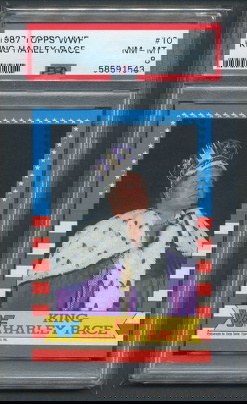 1987 Topps WWF King Harley Race #10 PSA 8 WWE Wrestling Card NWA WCW AWA