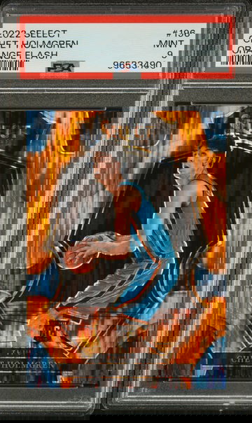 2022 Panini Select Orange Flash Prizm Chet Holmgren #196 RC Premier Level PSA 9