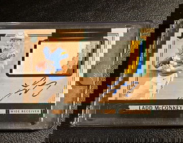 LADD McCONKEY  2024 Panini One RPA  Green Rookie  3 Color Patch Auto  /49  Chargers