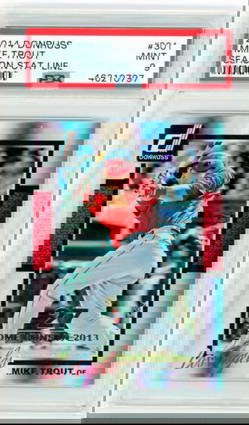 2014 Donruss #301 Mike Trout Season Stat Line PSA 9 MINT!