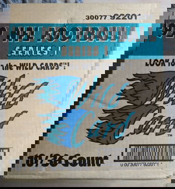 1992 NFL Wild Card Football (Series 1) Factory Sealed Case - 10 Boxes