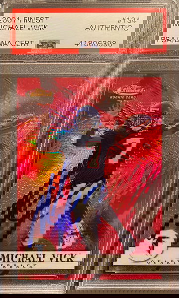 Michael Vick 2001 Finest RC Signed Auto Autograph PSA DNA POP 1