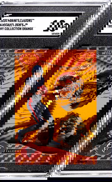 2024 Panini Illusions #4 Michael Penix Jr. Trophy Collection Orange SGC 10