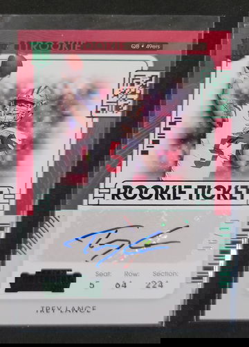 Trey Lance 2021 Panini Contenders Autograph Emerald Variation /10