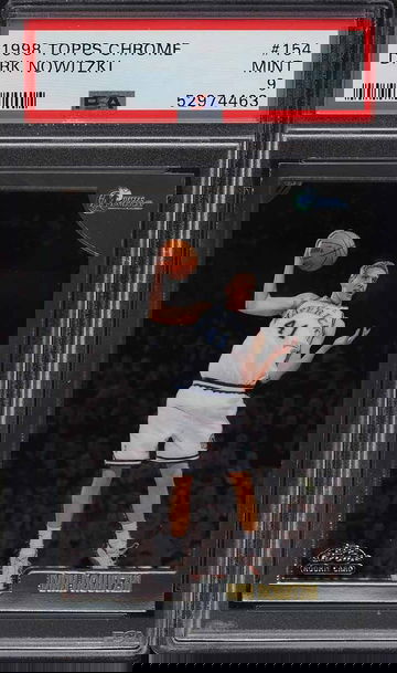 1998 TOPPS CHROME DIRK NOWITZKI ROOKIE RC #154 PSA 9 MINT