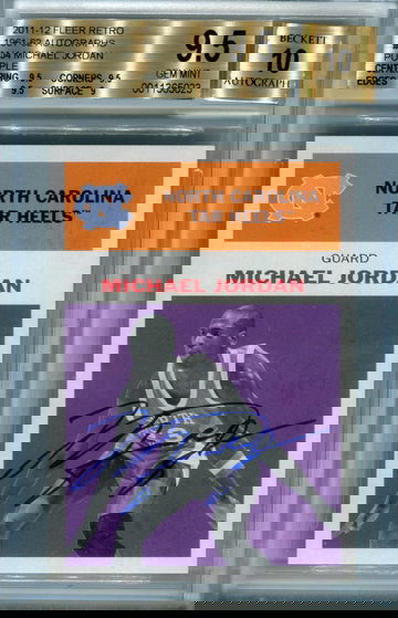 2011 Fleer retro Michael Jordan auo BGS 9.5 auto 10