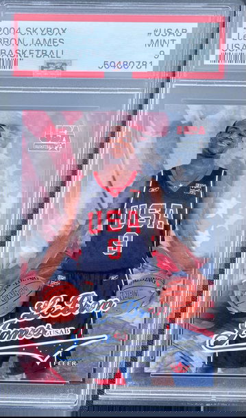 2004 Skybox USA Basketball Lebron James PSA 9 #USAB