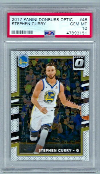 Stephen Curry 2017 Panini Donruss Optic #46 PSA 10 Gem Golden State Warriors