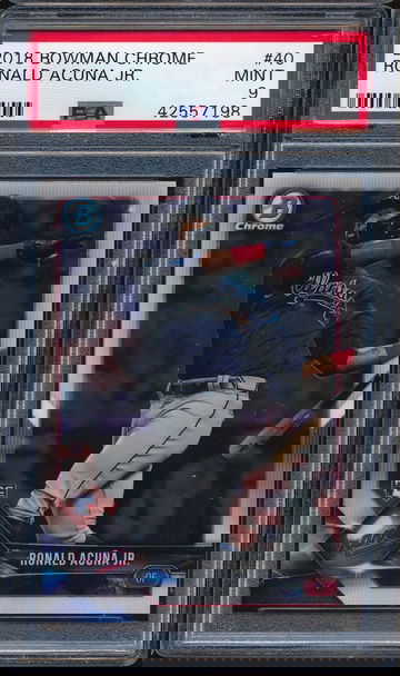 2018 Bowman Chrome #40 Ronald Acuna Jr RC RAC CITY PSA 9