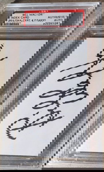 Perfect Bill Walton Signed Index Card PSA/DNA Certified Autograph Auto