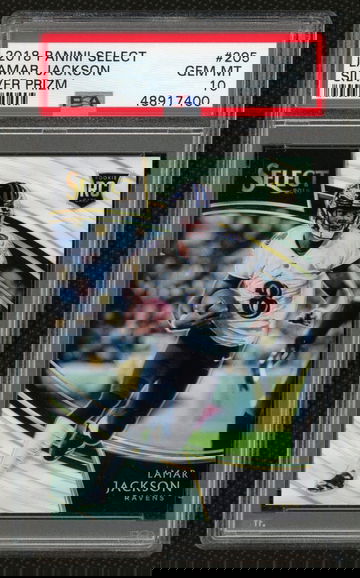 2018 Lamar Jackson Panini Select Field Level Silver Rookie PSA 10 Gem Mint