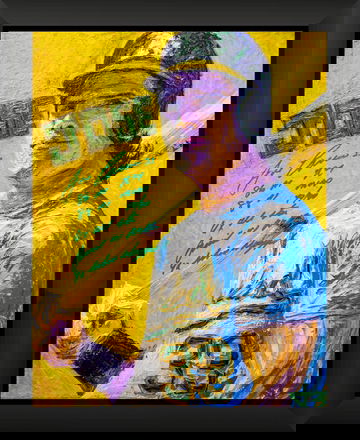 Jose Canseco ORIGINAL 16x20 Acrylic Painting Signed Framed with 6 Inscriptions JSA 1/1 by Artist BLANKSY