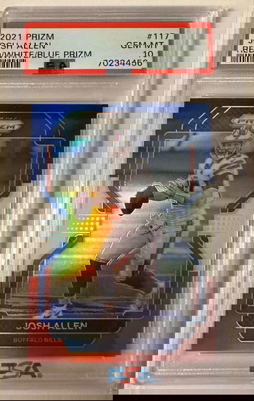 2021 Prizm RWB Josh Allen Psa 10.  Buffalo Bills