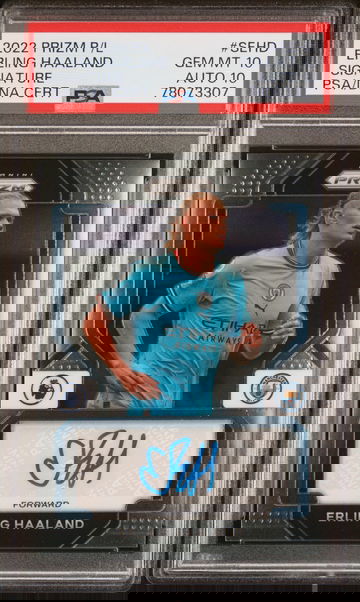 2022 Panini Prizm Premier League Erling Haaland Signature PSA 10 Auto 10