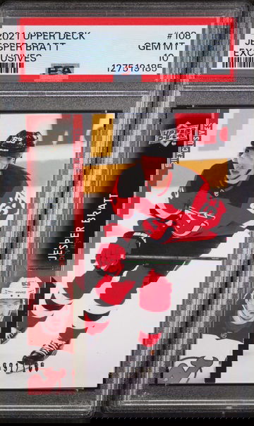 2021 Upper Deck Exclusives Jesper Bratt #108 /100 PSA 10