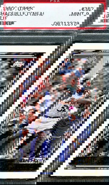 1992 Topps Gold #362  Shaquille O'Neal  RC  HOF  PSA 9