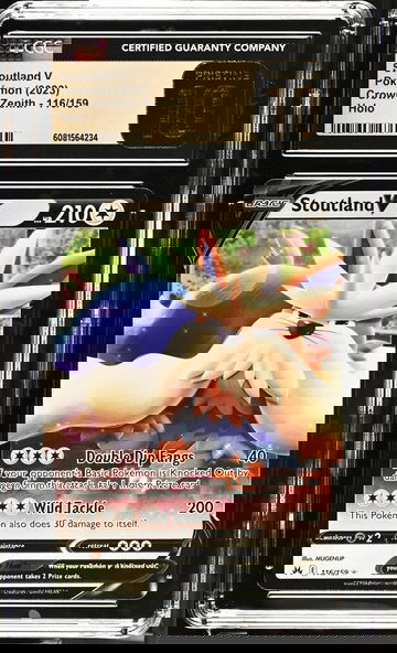 2023 Pokemon Crown Zenith Holo Stoutland V #116/159 CGC Pristine 10