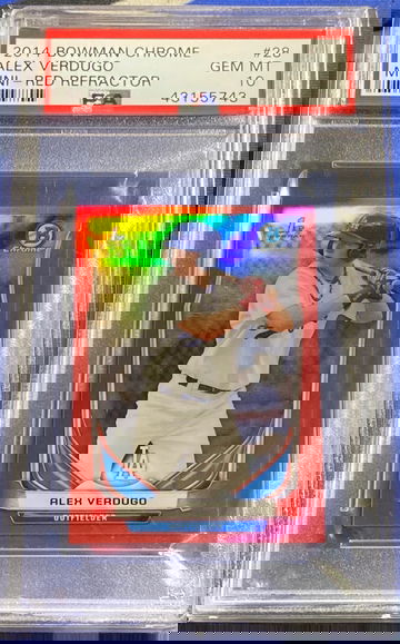 2014 Bowman Chrome Alex Verdugo Mini Red Refractor 5/5 #28