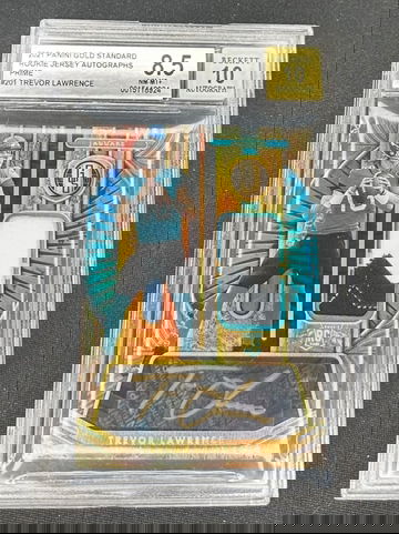 2021 Trevor Lawrence Panini Gold Standard Rookie Patch Jersey Auto /49 BGS 8.5 10 #201 Prime Autograph RPA