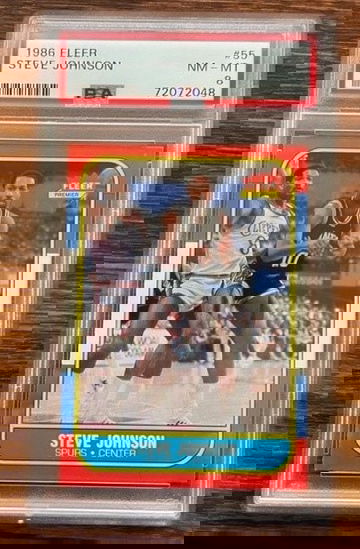 1986 Fleer Steve Johnson PSA 8--low pop!