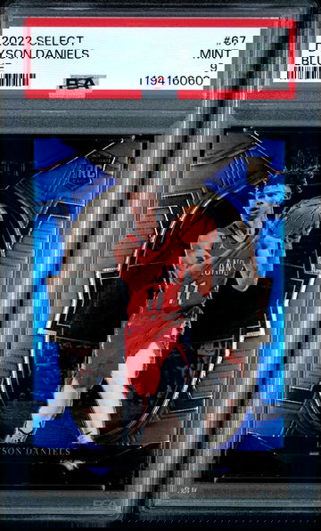 DYSON DANIELS 2022 Panini Select BLUE Prizm RC #67 PSA 9 MINT