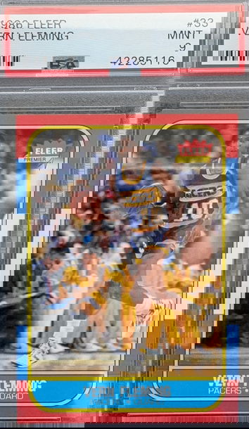 1986 Fleer 1986-87 Vern Fleming Rookie Card #33 PSA 9