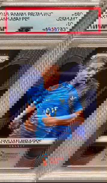 2018 Panini Prizm World Cup Kylian Mbappe PSA 10