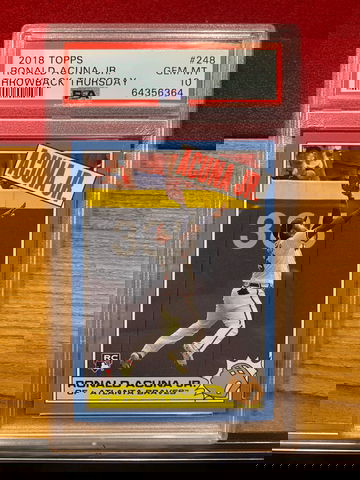 2018 Topps Ronald Acuna jr. Throwback Thursday RC PSA 10