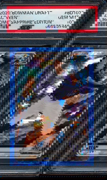 2020 Bowman Draft Chrome Sapphire Edition Zac Veen PSA 10 Gem-Mint