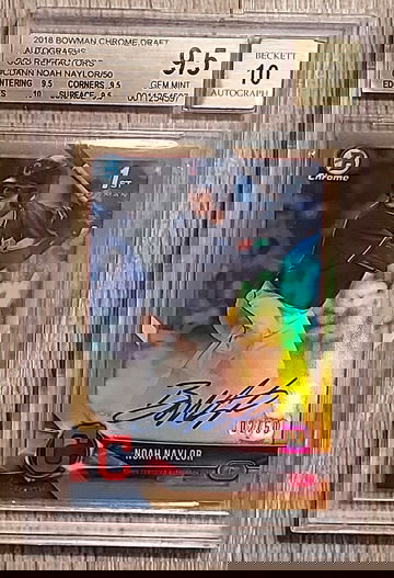 2018 Bowman Noah Bo Naylor Gold Refractor Auto POP 1