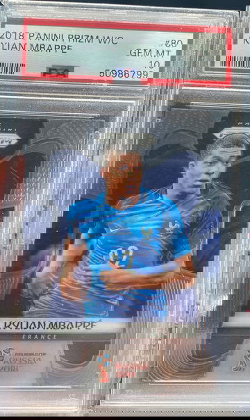 2018 Panini Prizm World Cup Kylian Mbappe Rookie RC PSA 10 Gem MINT!