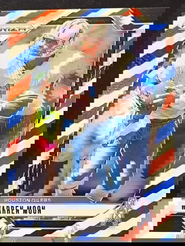 2024 Panini Prizm NFL Warren Moon #277 Red White & Blue Prizm Houston Oilers