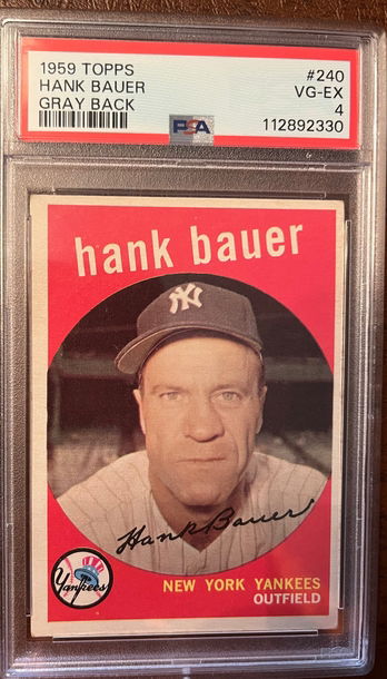 1959 Topps Hank Bauer #240 PSA 4 VG-EX