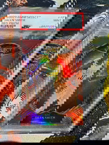 2020 Panini Select #70 Jalen Smith Red Prizm PSA 9 Rookie RC Concourse     /199