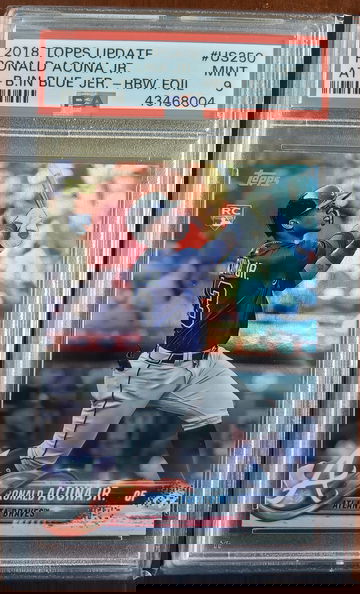 2018 Topps Update Rainbow Foil Ronald Acuna Jr. PSA 9