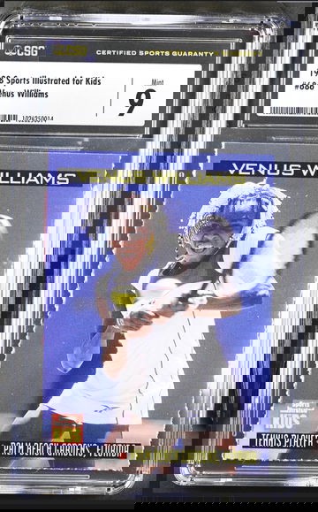 1998 SPORTS ILLUSTRATED FOR KIDS Venus Williams RC CSG 9 MINT POP 1